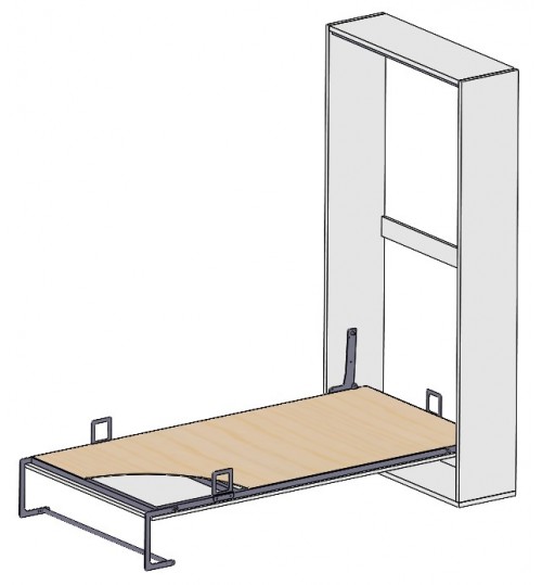 Tek kişilik dikey metal kasalı mekanizma ve U25 ayak seti