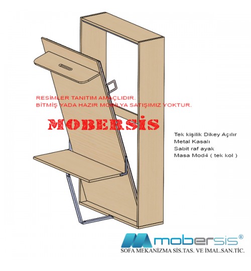 Tek Kişilik Dikey Açılır Masalı Sistem Konfigrasyonu