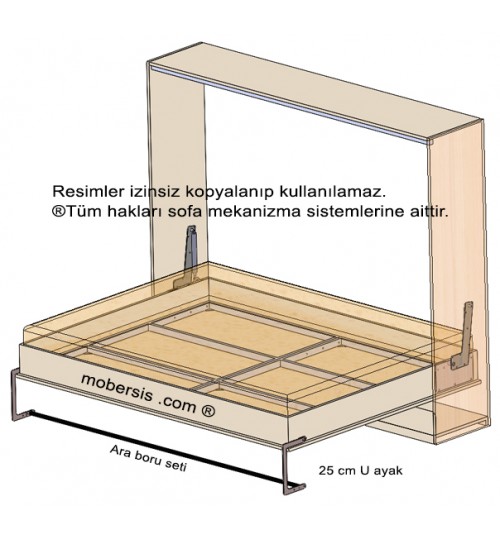 Çift Kişilik Yatay Mekanizma ve 25U Ayak seti