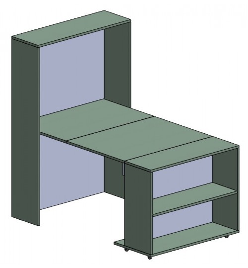 Komidinli masa sistem apartı