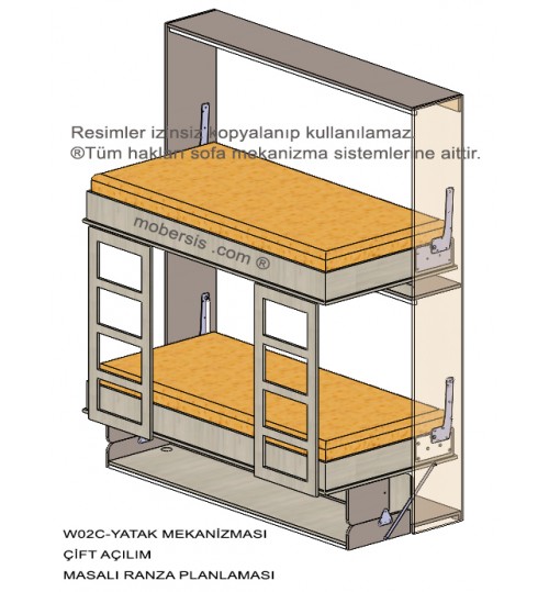 Ranza Mekanizması çift açılır masalı