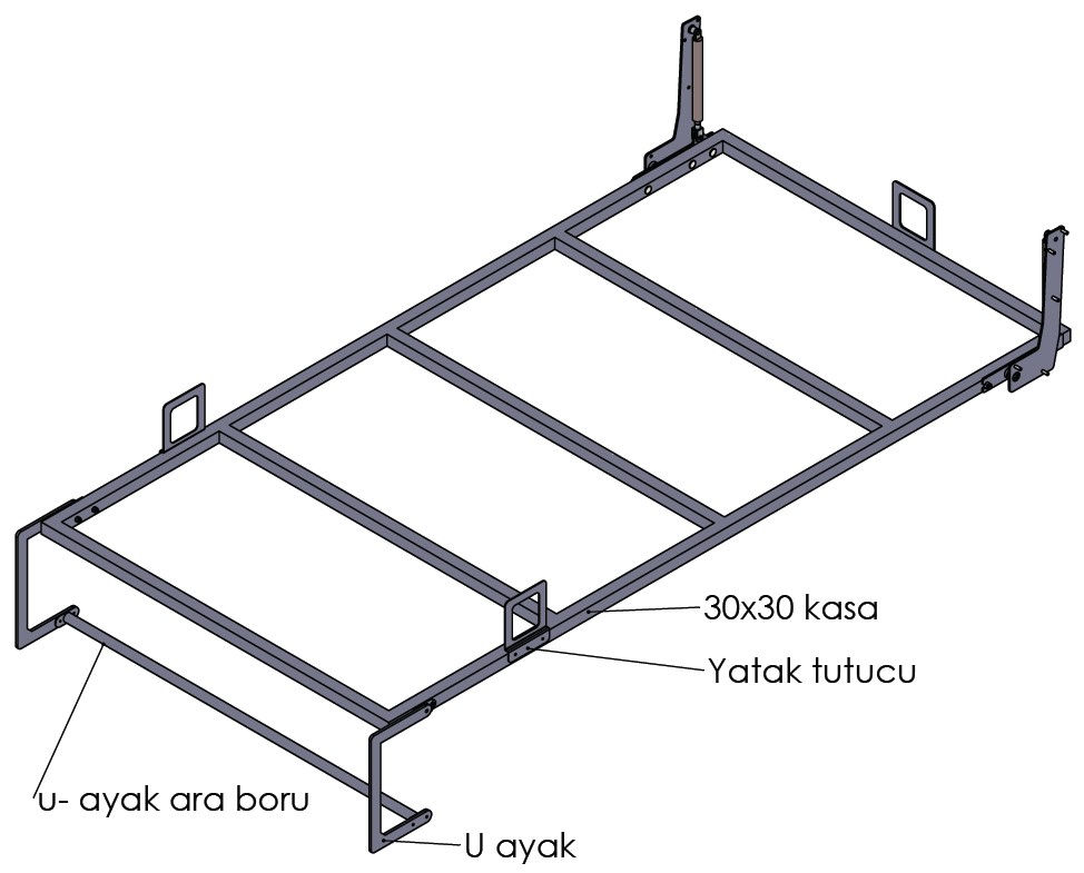 Metal Kasalı Tek Kişilik Yatak Sistemi