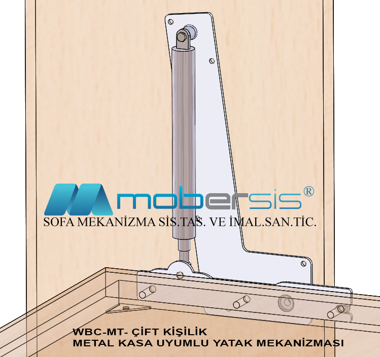 Metal Kasa Uyumlu Çift Kişilik Yatak Mekanizması WBCMT